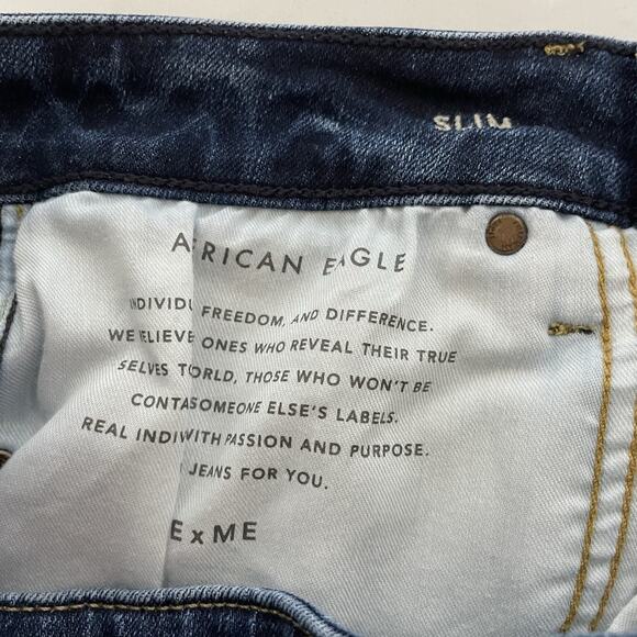 American Eagle SLIM Jeans Men’s 29x34 Blue Medium Wash Airflex+ Stretch Denim - Picture 8 of 11